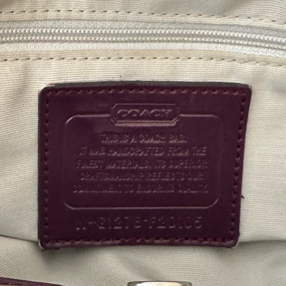 COACH F20105 striped carryall purple - Picture 8 of 8